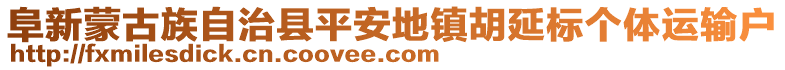 阜新蒙古族自治縣平安地鎮(zhèn)胡延標個體運輸戶