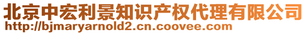 北京中宏利景知識產(chǎn)權(quán)代理有限公司