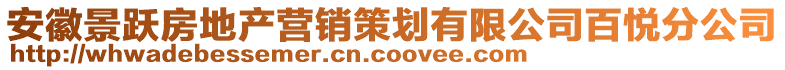 安徽景躍房地產(chǎn)營銷策劃有限公司百悅分公司