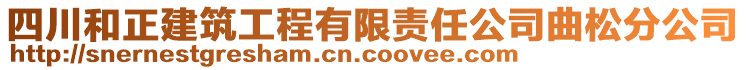 四川和正建筑工程有限責任公司曲松分公司