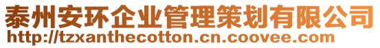 泰州安環(huán)企業(yè)管理策劃有限公司