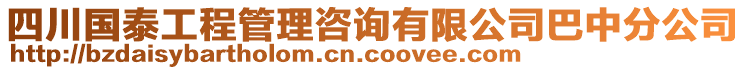 四川國(guó)泰工程管理咨詢有限公司巴中分公司