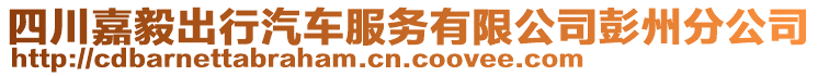 四川嘉毅出行汽車服務有限公司彭州分公司