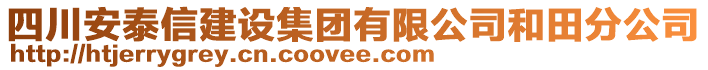 四川安泰信建設(shè)集團(tuán)有限公司和田分公司