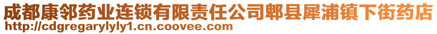 成都康鄰藥業(yè)連鎖有限責任公司郫縣犀浦鎮(zhèn)下街藥店