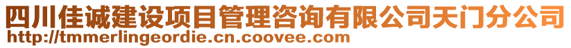 四川佳誠(chéng)建設(shè)項(xiàng)目管理咨詢有限公司天門(mén)分公司