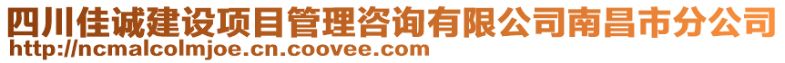 四川佳誠建設(shè)項(xiàng)目管理咨詢有限公司南昌市分公司