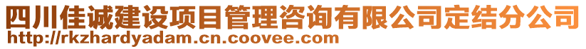 四川佳诚建设项目管理咨询有限公司定结分公司