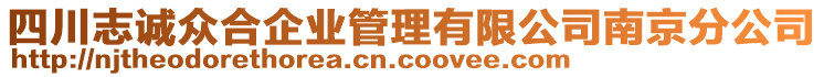 四川志誠(chéng)眾合企業(yè)管理有限公司南京分公司