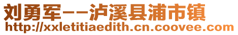 刘勇军--泸溪县浦市镇