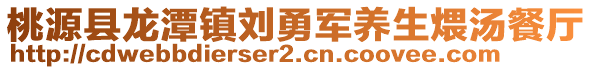 桃源縣龍?zhí)舵?zhèn)劉勇軍養(yǎng)生煨湯餐廳