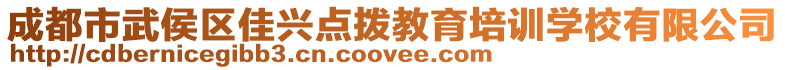 成都市武侯區(qū)佳興點(diǎn)撥教育培訓(xùn)學(xué)校有限公司