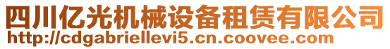 四川億光機械設備租賃有限公司