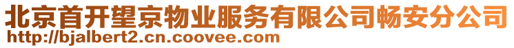 北京首開望京物業(yè)服務(wù)有限公司暢安分公司