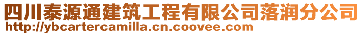 四川泰源通建筑工程有限公司落润分公司