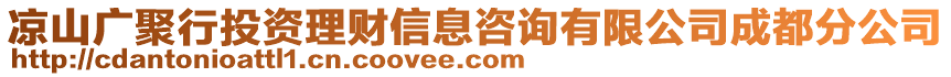 涼山廣聚行投資理財(cái)信息咨詢有限公司成都分公司