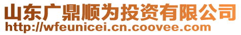 山東廣鼎順為投資有限公司