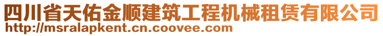 四川省天佑金順建筑工程機(jī)械租賃有限公司