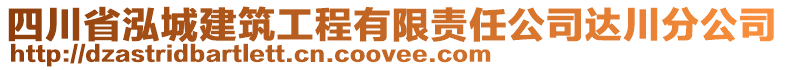 四川省泓城建筑工程有限責(zé)任公司達(dá)川分公司