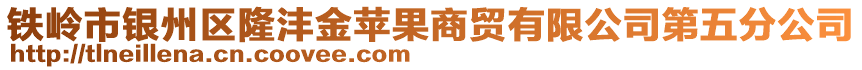 鐵嶺市銀州區(qū)隆灃金蘋果商貿(mào)有限公司第五分公司