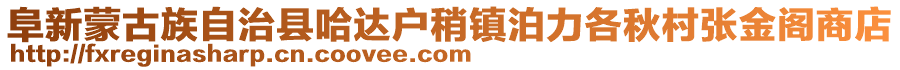 阜新蒙古族自治县哈达户稍镇泊力各秋村张金阁商店