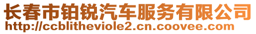 長春市鉑銳汽車服務(wù)有限公司