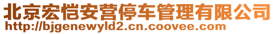 北京宏愷安營(yíng)停車管理有限公司