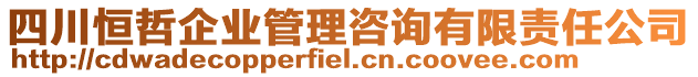 四川恒哲企業(yè)管理咨詢有限責任公司