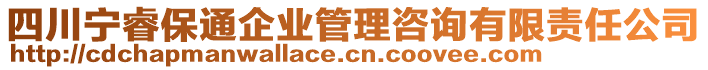 四川寧睿保通企業(yè)管理咨詢有限責(zé)任公司