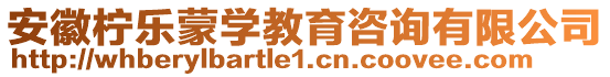 安徽檸樂蒙學教育咨詢有限公司