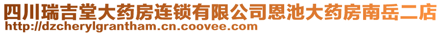 四川瑞吉堂大药房连锁有限公司恩池大药房南岳二店