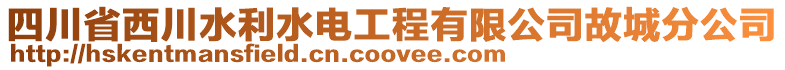 四川省西川水利水电工程有限公司故城分公司