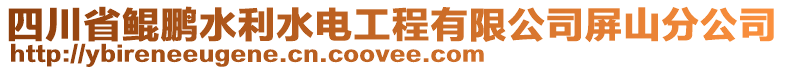 四川省鲲鹏水利水电工程有限公司屏山分公司