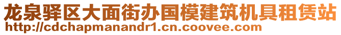 龍泉驛區(qū)大面街辦國(guó)模建筑機(jī)具租賃站