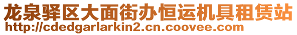 龍泉驛區大面街辦恒運機具租賃站