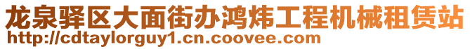 龍泉驛區大面街辦鴻煒工程機械租賃站