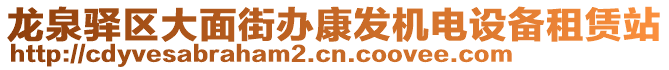 龍泉驛區(qū)大面街辦康發(fā)機(jī)電設(shè)備租賃站