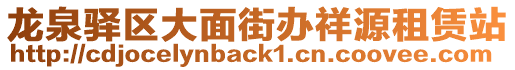 龍泉驛區(qū)大面街辦祥源租賃站