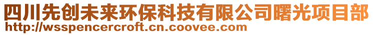 四川先创未来环保科技有限公司曙光项目部