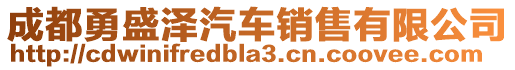 成都勇盛澤汽車(chē)銷(xiāo)售有限公司