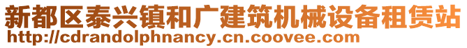 新都區(qū)泰興鎮(zhèn)和廣建筑機(jī)械設(shè)備租賃站