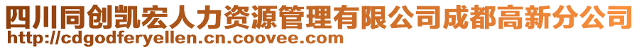 四川同創(chuàng)凱宏人力資源管理有限公司成都高新分公司