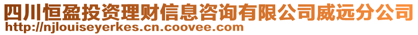 四川恒盈投資理財(cái)信息咨詢有限公司威遠(yuǎn)分公司