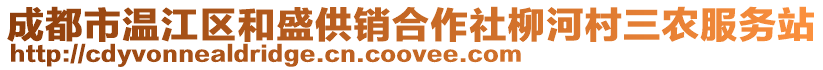 成都市溫江區和盛供銷合作社柳河村三農服務站