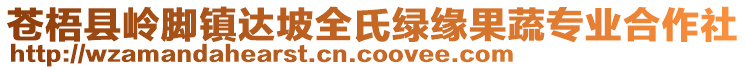 蒼梧縣嶺腳鎮(zhèn)達(dá)坡全氏綠緣果蔬專業(yè)合作社