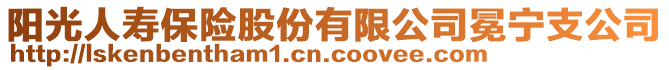 陽光人壽保險股份有限公司冕寧支公司