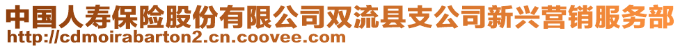 中國人壽保險股份有限公司雙流縣支公司新興營銷服務部