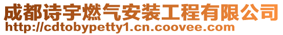 成都詩宇燃氣安裝工程有限公司