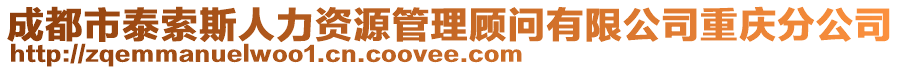 成都市泰索斯人力資源管理顧問有限公司重慶分公司