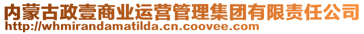 內(nèi)蒙古政壹商業(yè)運(yùn)營管理集團(tuán)有限責(zé)任公司